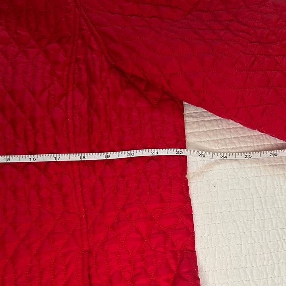 Lands' End Quilted Red Quilted Jacket - Picture 9 of 13